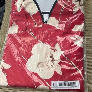 Burberry Red Floral Dress